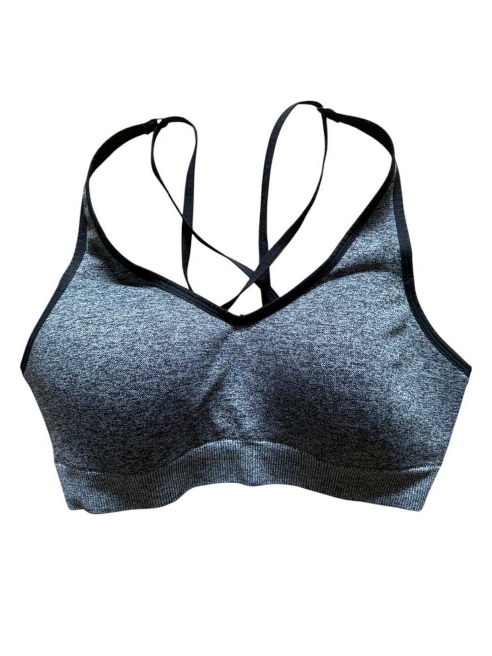 PINK Victoria’s Secret Strappy Criss-Cross Back Sports Bra - Grey - Large